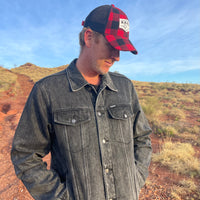 Men's Faded Black Denim Jacket