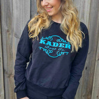 Women's Black Jumper Turquoise Kader Logo