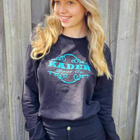 Women's Black Jumper Turquoise Kader Logo
