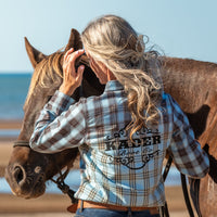 Women's Kader Western Shirt - Blue Plaid