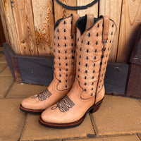 Women's Tan Karijini, Round Toe, Rubber Sole