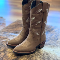 Kookaburra Light Brown, Rubber Sole Round Toe