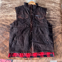 Men's Kader Oil Skin Vest, Brown