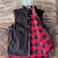 Men's Kader Oil Skin Vest, Brown