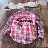 PRE-ORDER** Women’s Pink Flannel Baggy Fit