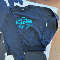 Women's Black Jumper Turquoise Kader Logo