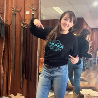 Women's Black Jumper Turquoise Kader Logo