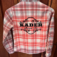 Girls/Youth Pink Flannel Shirt