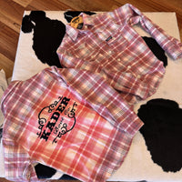 Girls/Youth Pink Flannel Shirt