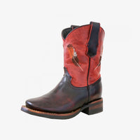 Children's Red Tailed Black Cockatoo Feather Boots - Kader Boot Co