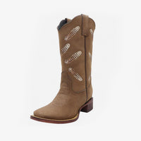 Kookaburra Feather, Square Toe, Light Brown - Kader Boot Co