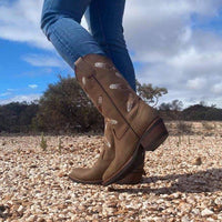 Kookaburra Light Brown, Rubber Sole Round Toe - Kader Boot Co