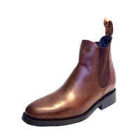 Men's Big Smoke ankle boots, Smooth Dark Brown, Rubber Sole - Kader Boot Co