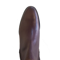 Men's Big Smoke ankle boots, Smooth Dark Brown, Rubber Sole - Kader Boot Co