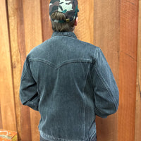 Men's Faded Black Denim Jacket - Kader Boot Co