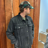 Men's Faded Black Denim Jacket - Kader Boot Co