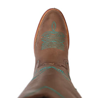Turquoise Arrow, Round Toe, Rubber Sole - Kader Boot Co