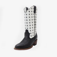 Women's Black and White Karijini, Round Toe - Kader Boot Co