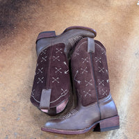 Women's Pink Arrow, Round Toe, Suede Shaft - Kader Boot Co