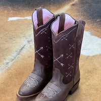 Women's Pink Arrow, Round Toe, Suede Shaft - Kader Boot Co