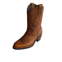 Women's Southern Cross Rustic Brown, Short Shaft, Round Toe - Kader Boot Co