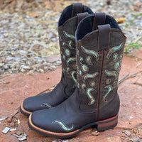 Women's Yaraka Boots, Square Toe, Rubber Sole - Kader Boot Co