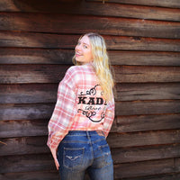 Women’s Pink Flannel Baggy Fit