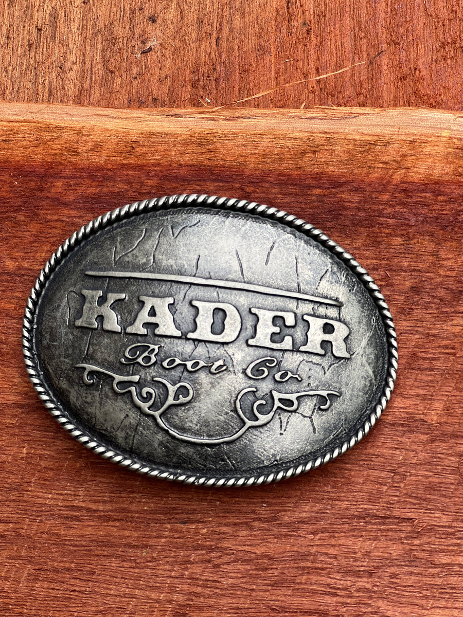 Kader Buckle, Oval, Brushed Silver Finish