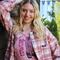 Women’s Pink Flannel Baggy Fit