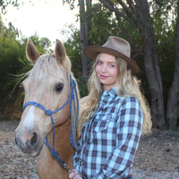 **PRE ORDER** Women's Kader Western Shirt - Blue Plaid