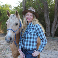 **PRE ORDER** Women's Kader Western Shirt - Blue Plaid