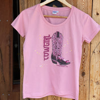 Women’s Pink Boot T Shirt