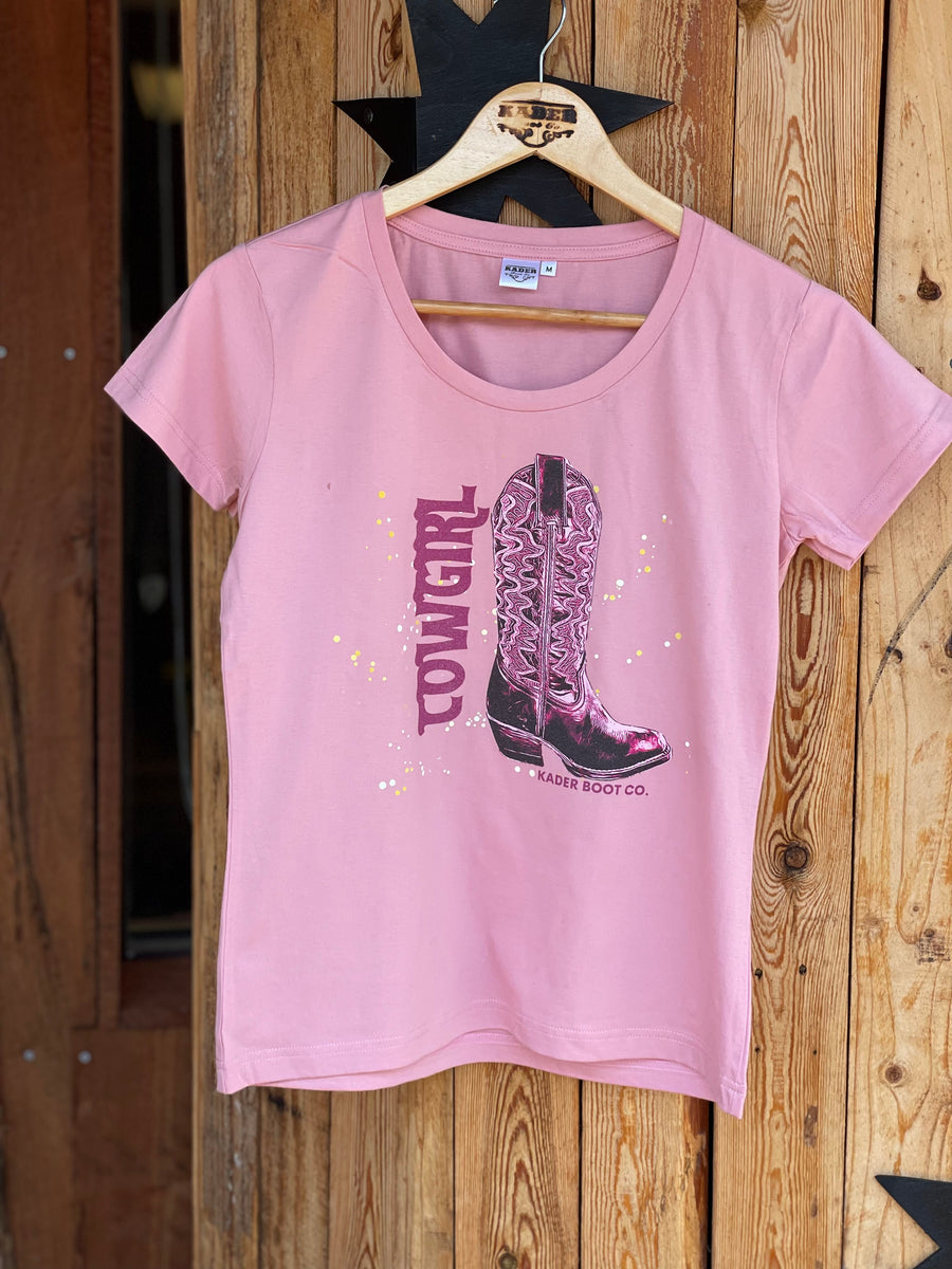 Women’s Pink Boot T Shirt