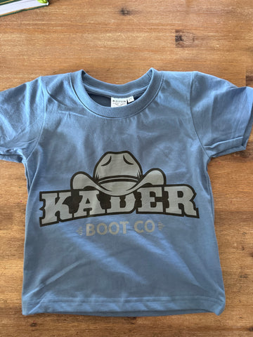 Children's Kader Hat Organic Cotton T-shirt in sky blue