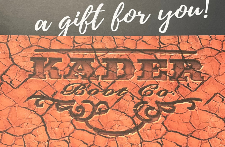 Kader Boot Co Online Gift Voucher