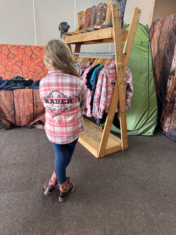 Girls/Youth Pink Flannel Shirt