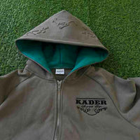 Women’s Turquoise hooded Kader  Embossed Horse Hoodie