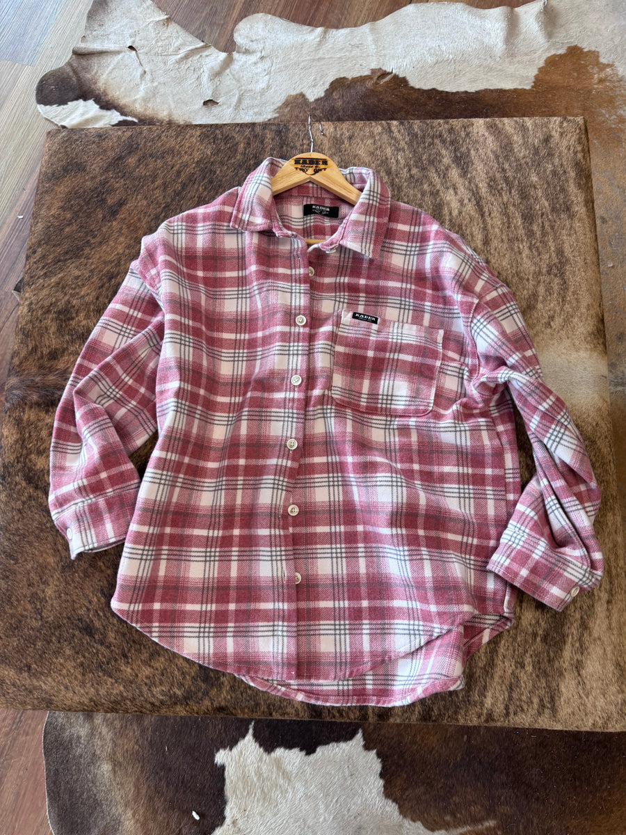 Women’s Pink Flannel Baggy Fit