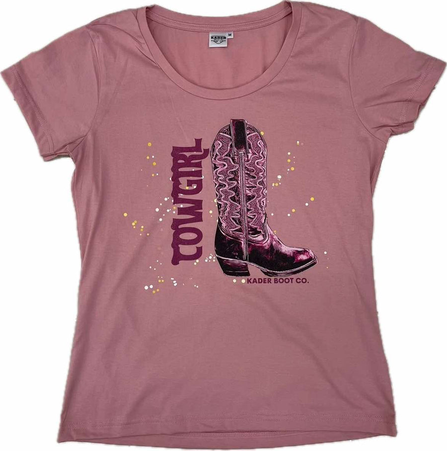 Women’s Pink Boot T Shirt