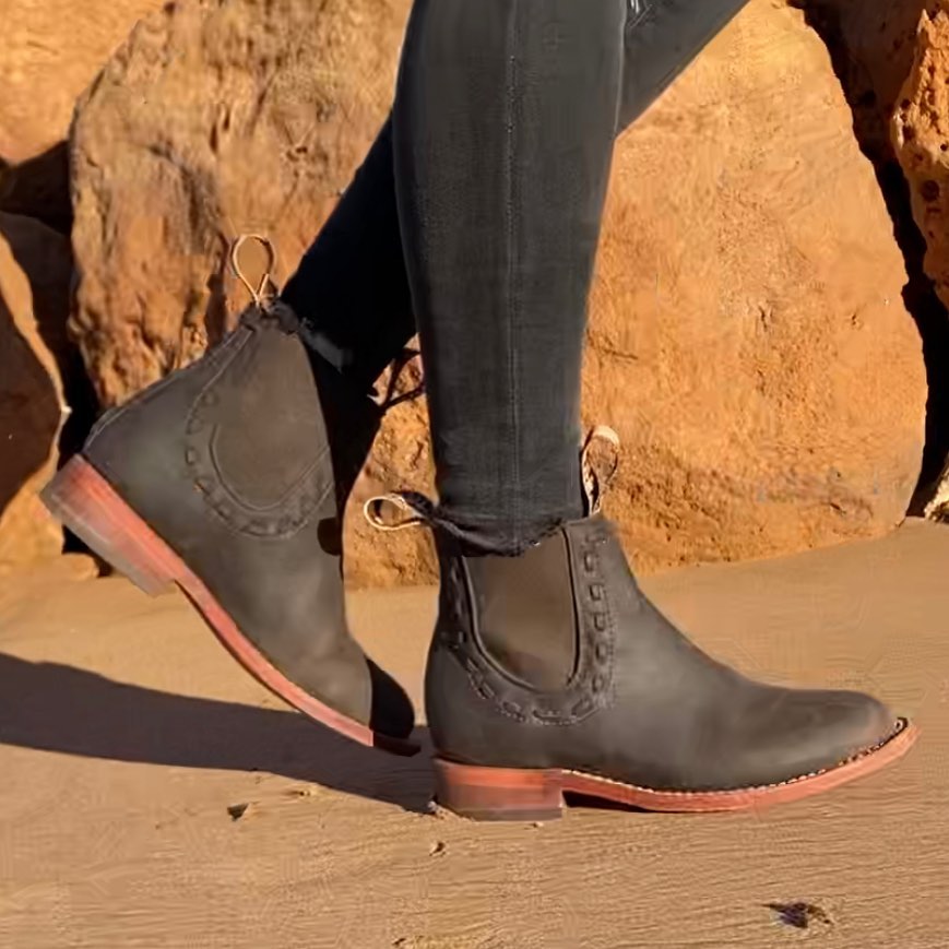 Women’s Lucky Ankle Boots with toe stitching