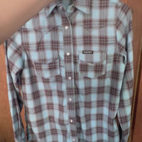 **PRE ORDER** Women's Kader Western Shirt - Blue Plaid