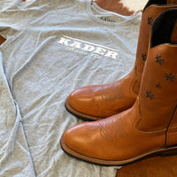 Australian Made Men's Kader Logo T-shirt Light Grey - Kader Boot Co