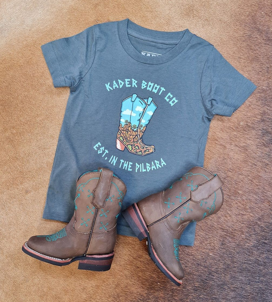 Children's Pilbara Boot T Shirt - Kader Boot Co
