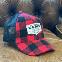 Kader Red Plaid Trucker Cap - Kader Boot Co