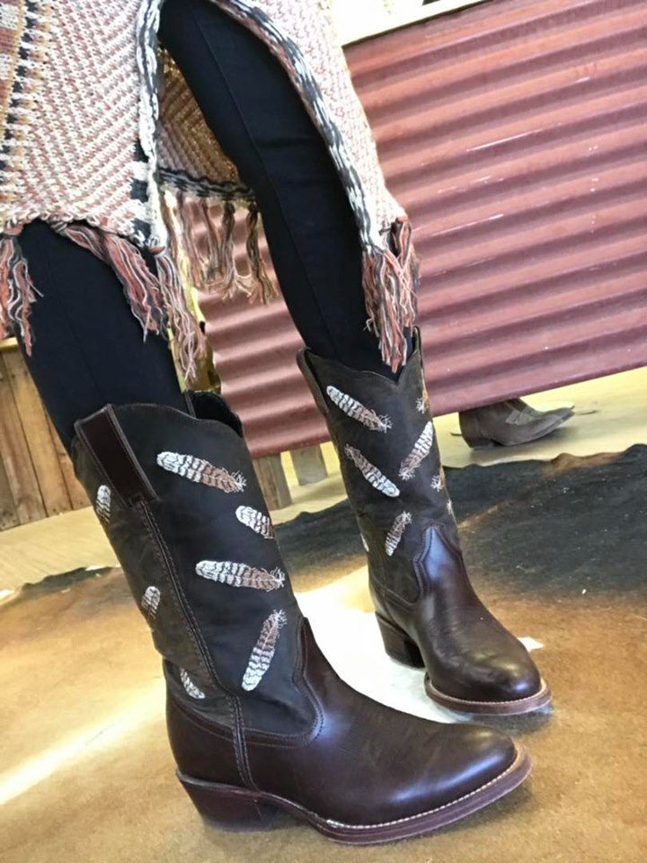 Kookaburra Boots, Round Toe, Rustic Dark Brown - Kader Boot Co