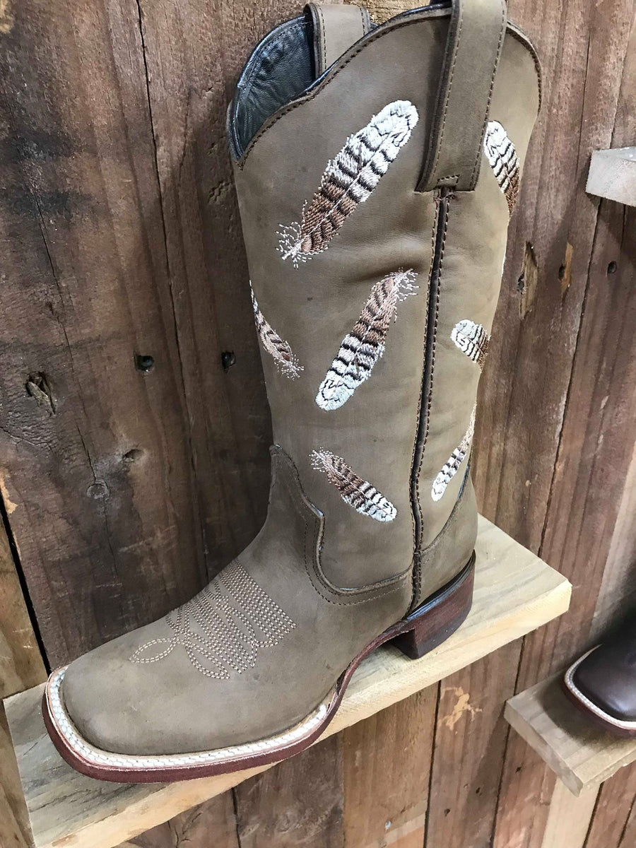 light-brown-square-toe-Kookaurra-boots