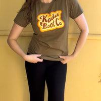 Women’s Kader Retro Army Green T-shirt - Kader Boot Co